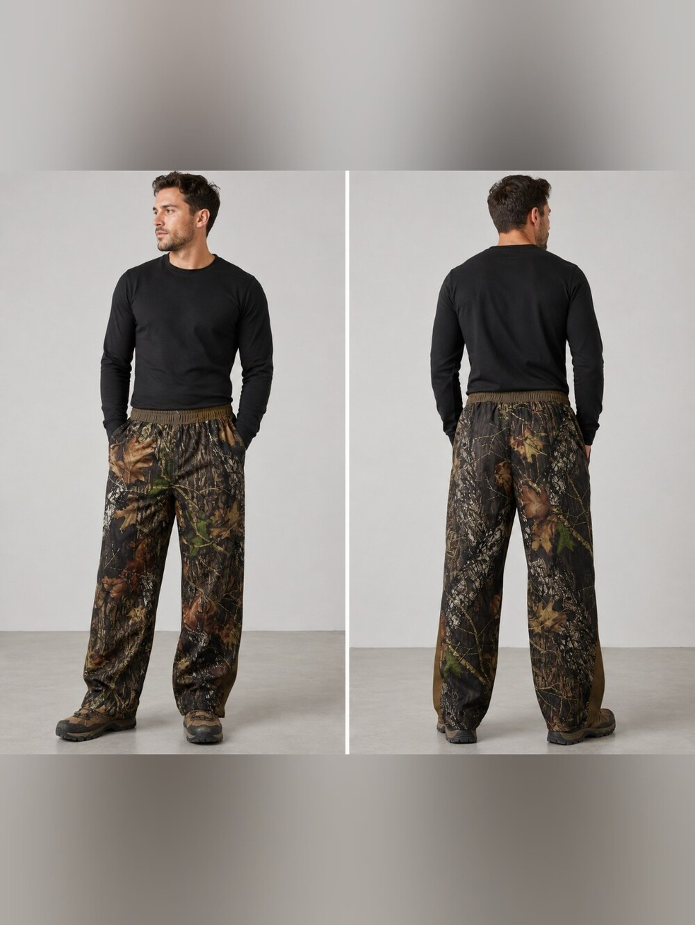 Mad Dog Gear Men’s XL Camo Hunting Pants Mesh Lined Elastic Waist Outdoor
